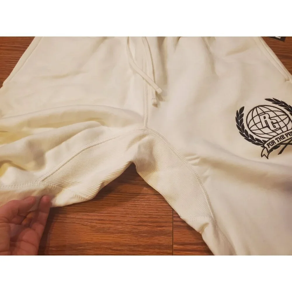 Rawgear Cream Club Sweatpants Men's Size M Drawstring With Embroidery Streetwear